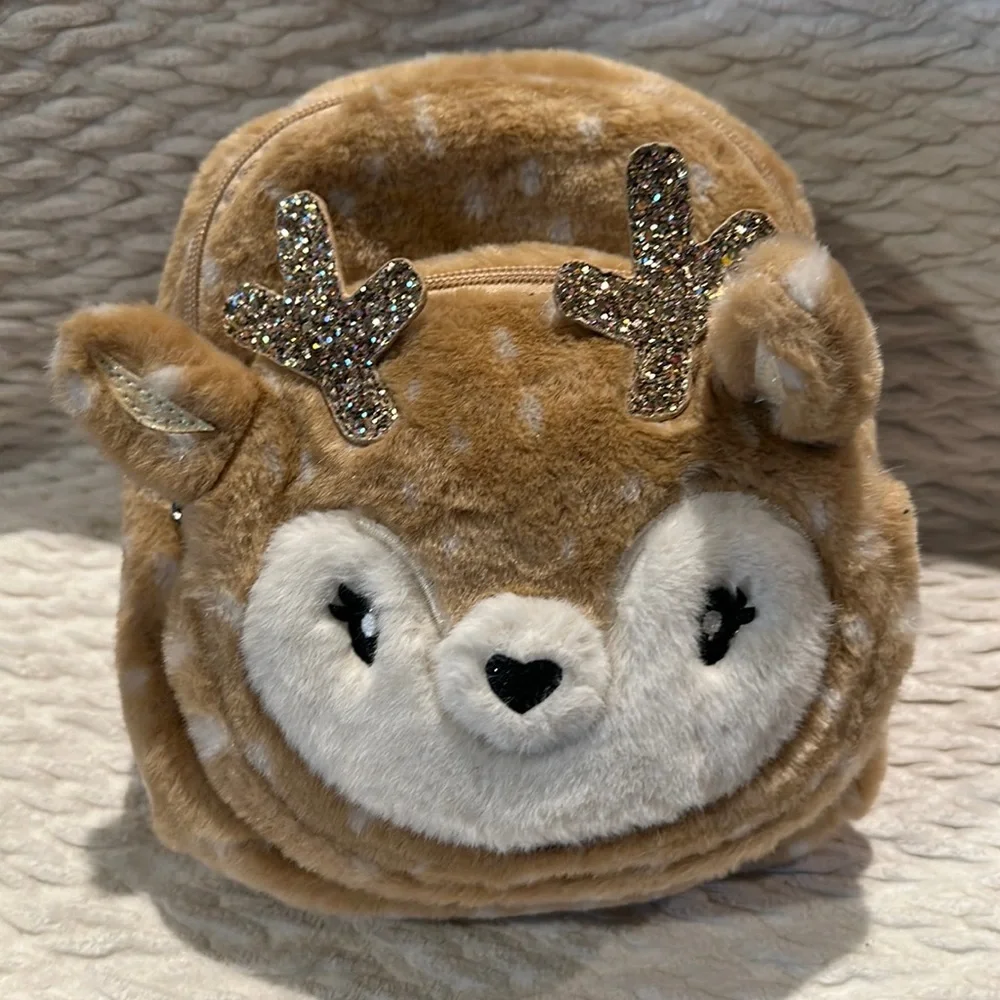 Adorable Holiday Reindeer Plush backpack Bag